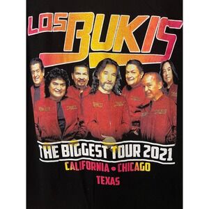 Los Bukis Tour 2021 Una Historia Cantada Long Sleeve Graphic T-Shirt Mens Black